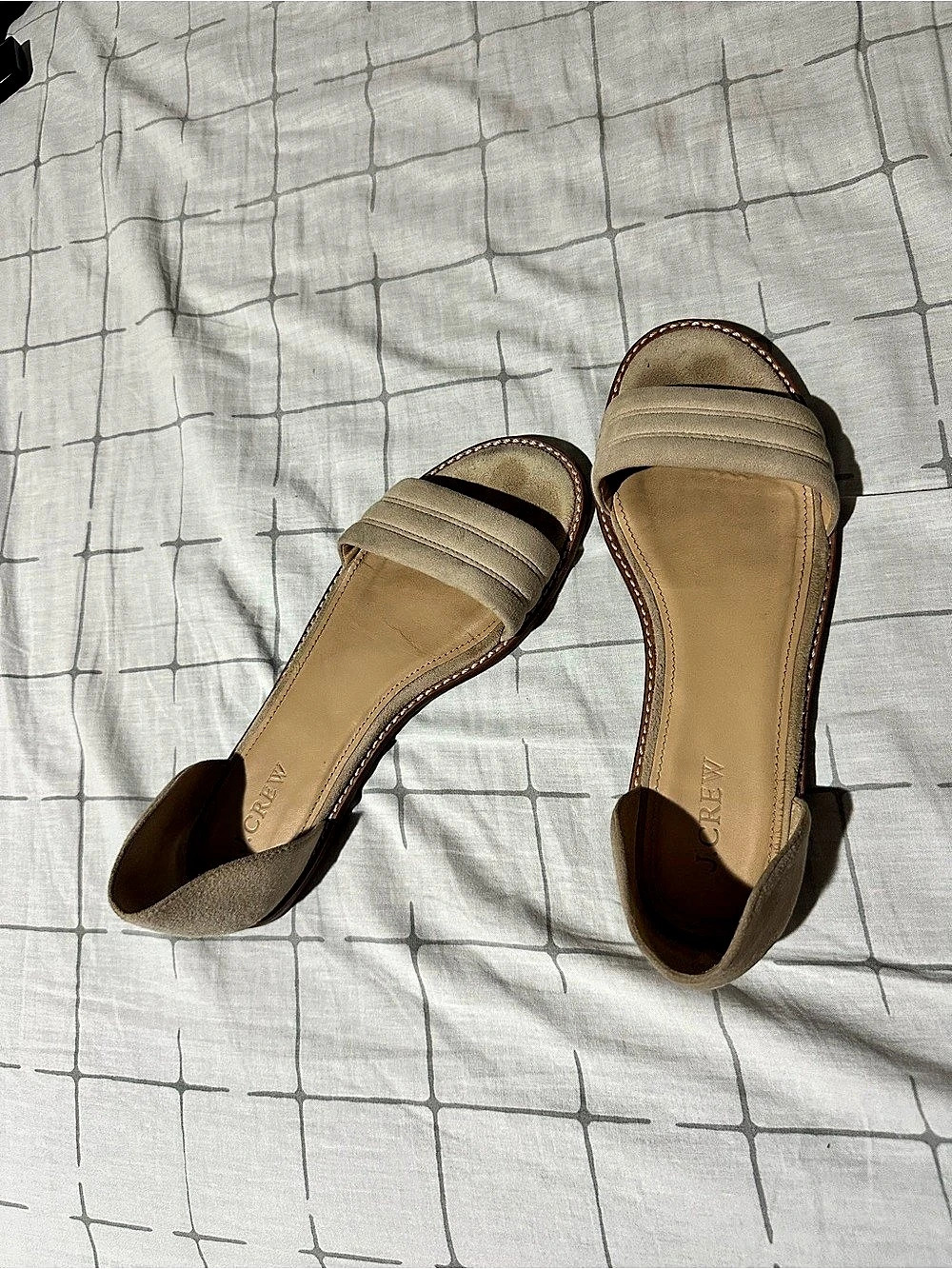 J.Crew Zoe Suede d'Orsay Flats Brown